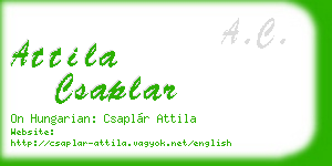 attila csaplar business card